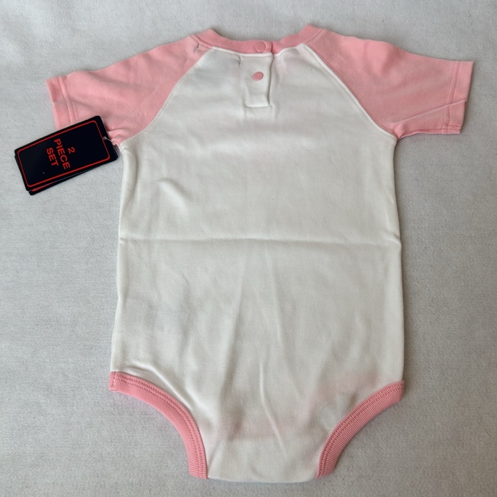 Baby Girls Detroit Tigers 2 Piece Outfit Pink White 24 Months Onesie Shorts - Picture 5 of 10